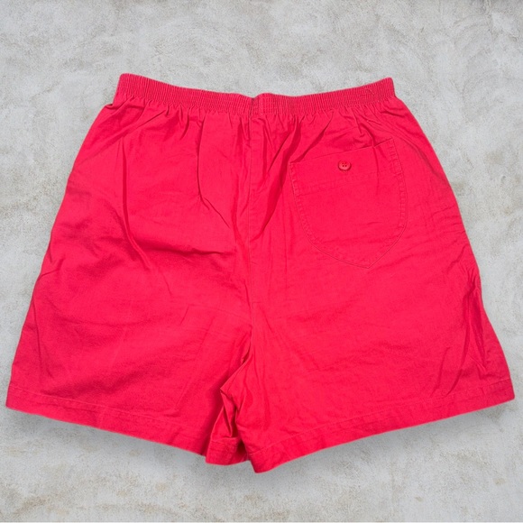 Gloria Vanderbilt Elastic Waist Red Shorts Vintage Size 14 - Picture 2 of 8